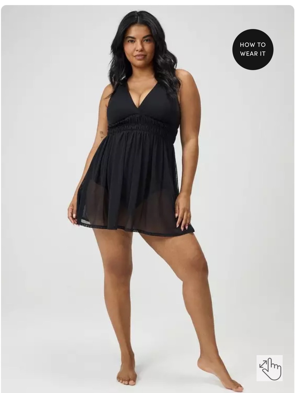 torrid 3x mesh Swim Dress worn once originally $105